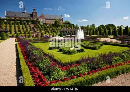 baroque gardens with monastery Kamp, Germany, North Rhine-Westphalia, Ruhr Area, Kamp-Lintfort Stock Photo