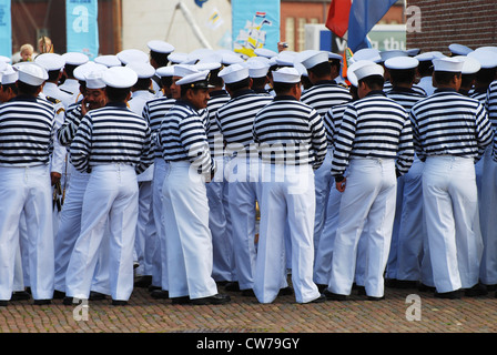 sailors of Cuauhtemoc Tall Ship, Netherlands, Den Helder Stock Photo