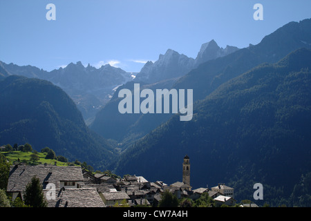 Soglio in Bergell, Switzerland Stock Photo