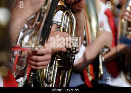 bugle player, Germany Stock Photo