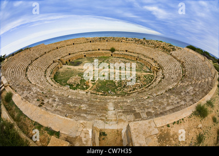 amphitheatre, Libya, Leptis Magna Stock Photo