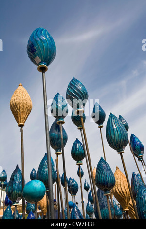 pottery market, colourful pottery, Germany, Bavaria, Diessen am Ammersee Stock Photo