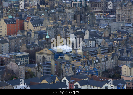 view over Edinburgh city centre, United Kingdom, Scotland, Edinburgh Stock Photo