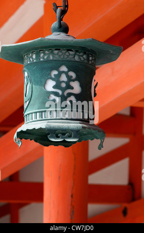 traditional Japanese latern at the Heian Jingu Shrine in Kyoto, Japan Stock Photo