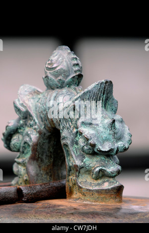 traditional Japanese lion at the Heian Jingu Shrine in Kyoto, Japan Stock Photo