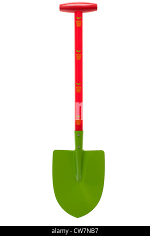 Red and Green toy spade Stock Photo