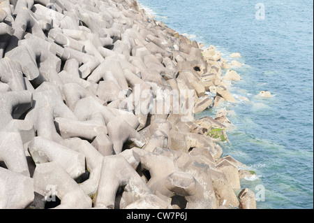 concrete stabit breakwater Stock Photo