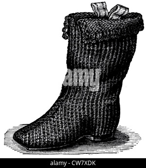 knitted boots Stock Photo