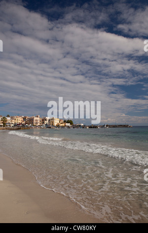 sandy beach, Mondello, Sicily, Italy Stock Photo