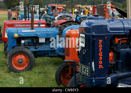 Vintage tractors at the annual Corwen vintage farm show at the Rhug Estate in Corwen North Wales Stock Photo