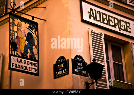 Parisian graphics in Montmartre Stock Photo