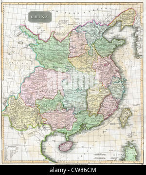 1815 Thomson Map of China and Formosa (Taiwan) Stock Photo