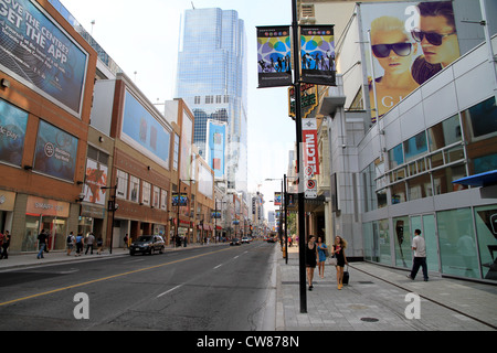 A view of Yonge Street in Toronto Stock Photo