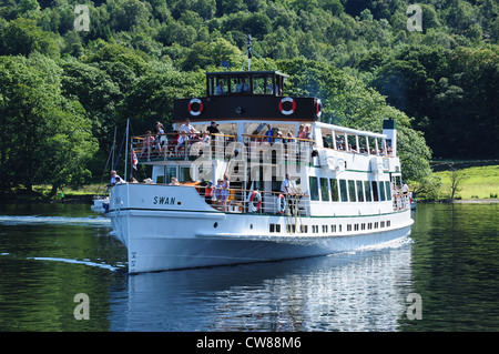 The steamship MV Swan, Lake Windermere, Cumbria, England, UK Stock ...