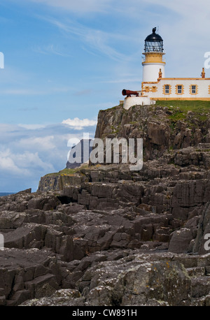 Neist Point lighthouse on the western tip of the Isle of Skye in Scotland, UK Stock Photo