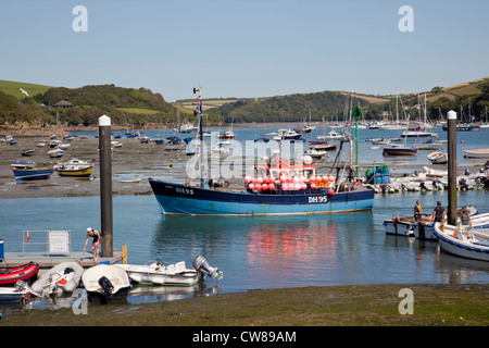 Boats in Salcombe harbour, South Devon, England, UK Stock Photo