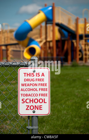 Drug free zone sign. Stock Photo