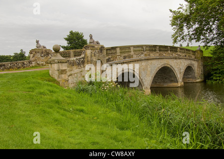 Bridge in Compton Verney House Warwickshire Stock Photo