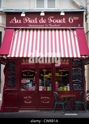 A small cafe, or bistro, in Paris, France Stock Photo