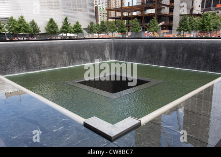 South Pool Memorial, Ground Zero, World Trade Center One Stock Photo