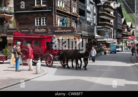 Zermatt, Switzerland. Street Scenes. Stock Photo