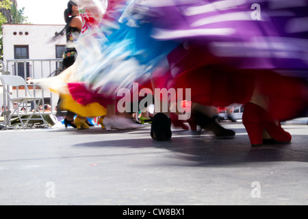 Flamenco dancers perform at Old Spanish Days Fiesta Santa Barbara Stock Photo