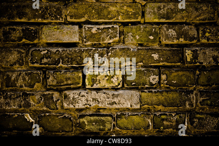 Texture was created from a photograph of the old cracked brick wall Stock Photo