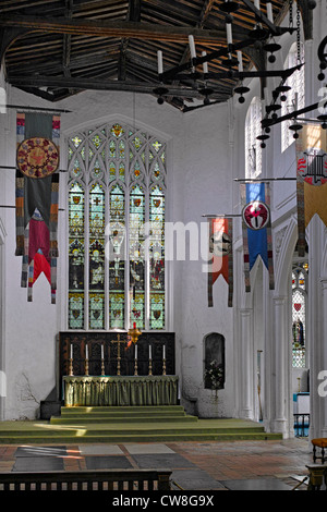 Thaxted parish church altar Stock Photo