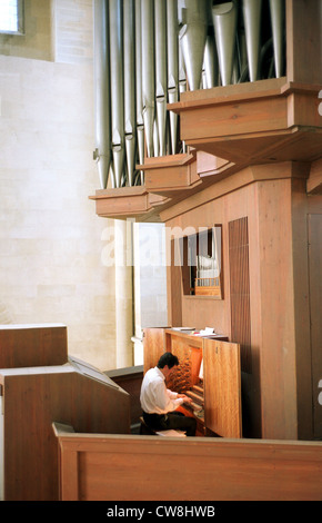 Magdeburg in Magdeburg Cathedral organist Stock Photo