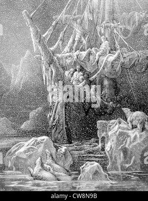 Scene from The Song of the Ancient Mariner, illustration by Gustave Doré Stock Photo