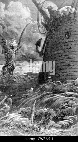 Scene from 'The Song of the Ancient Mariner', illustration by Gustave Doré Stock Photo