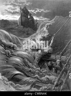 Scene from 'The Song of the Ancient Mariner', illustration by Gustave Doré Stock Photo