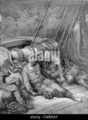 Scene from The Song of the Ancient Mariner, illustration by Gustave Doré Stock Photo