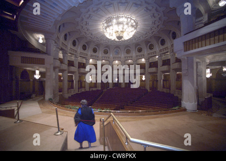 Indoors in the Palace of the Parliament (Palatul Parlamentului) in Bucharest Stock Photo