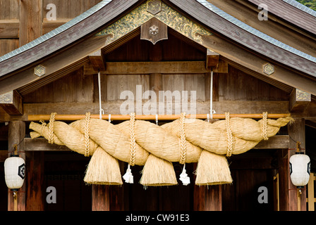 Izumo Taisha, Izumo Shrine, Shinto Shrine with Shimenawa or sacred straw rope in Shimane Prefecture, Japan. Stock Photo