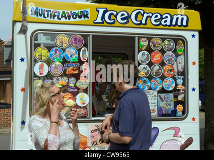 Ice Cream van, Petersfield, Hampshire, UK. Stock Photo