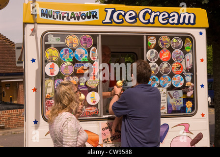 Ice Cream van, Petersfield, Hampshire, UK. Stock Photo