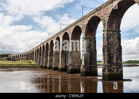 Royal Border Bridge, Berwick-upon-Tweed, designed by Robert Stevenson Stock Photo