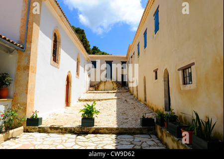 Monastery Agios Georgios Gremon Volimes Anafotiria Zakynthos Greece Ionian Sea Mediterranean Island Stock Photo