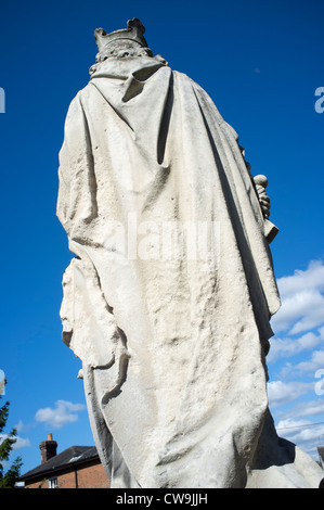 The Statue of King Alfred the Great (shot from behind) Pewsey Stock Photo