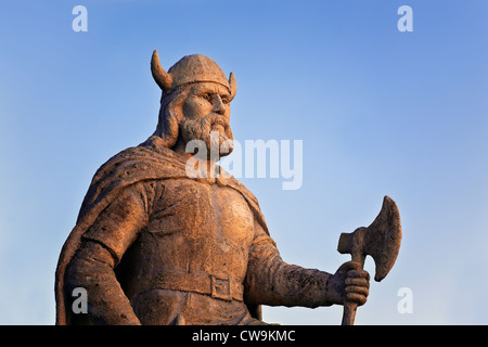 Viking statue, Gimli, Manitoba, Canada Stock Photo