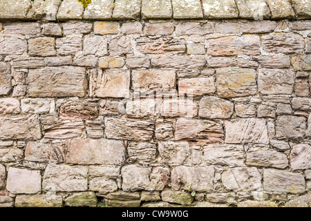 Medieval wall made from big stone Stock Photo