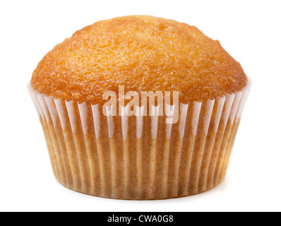 Muffin in a paper muffin cup isolated on white Stock Photo