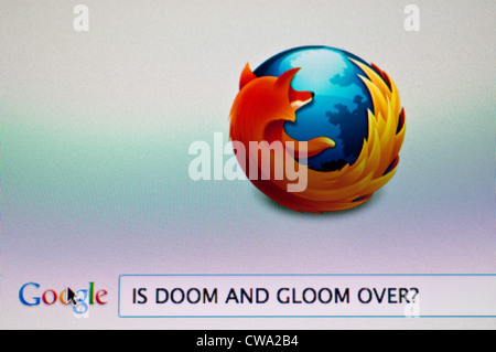 Computer screen with Google search for Is Doom and Gloom over?