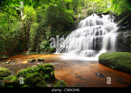 Man Daeng Waterfall, Phu Hin Rong Kla National Park at Phitsanulok, Thailand Stock Photo