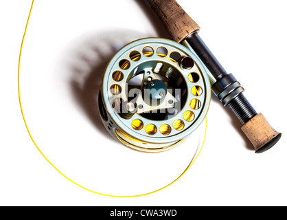 Vintage Fly Fishing Equipment on Large Salmon in Riverbed Setting Stock  Photo - Image of salmon, spool: 240662530