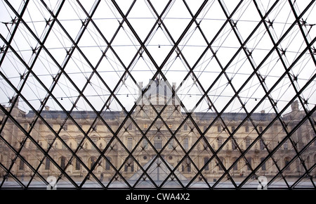 Paris, view from the roof of the glass pyramid at the Louvre Stock Photo
