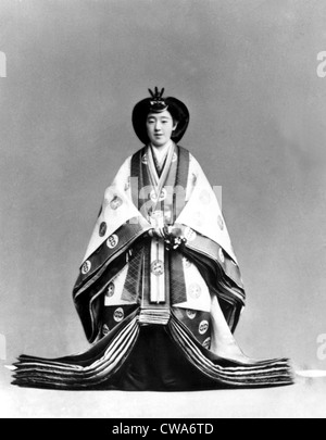 Empress Nagako, wife of Japan's Emperor Hirohito, dressed up for the coronation ceremony in 1928.. Courtesy: CSU Archives / Stock Photo
