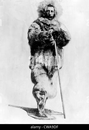 Roald Amundsen, the first person to reach the South Pole. The Norwegian explorer made it there in 1911. Photo taken in 1912. Stock Photo