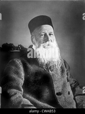 Jean Henri Dunant (1828-1910) Swiss author and philanthropist, founder of the Red Cross society was awarded the 1901 Nobel Stock Photo